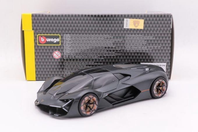 Bburago Modelauto Lamborghini Terzo Millennio - grijs - 19 cm - schaal 1:24 - speelgoedauto