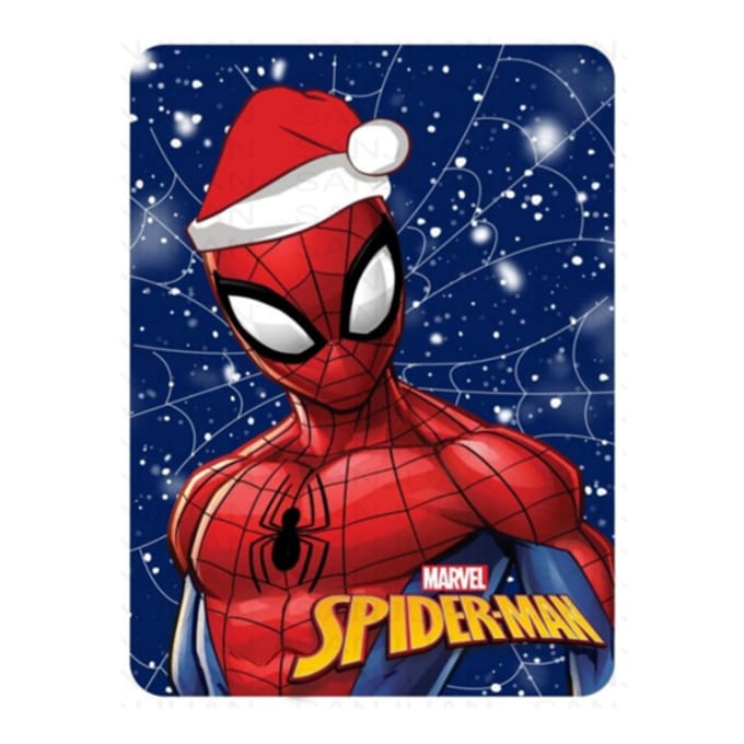 Spiderman Snowing Christmas Fleece deken 100 x 140 cm