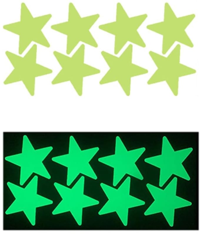 Allecto - Muurstickers - 16 Lichtgevende Sterren - Zelfklevend