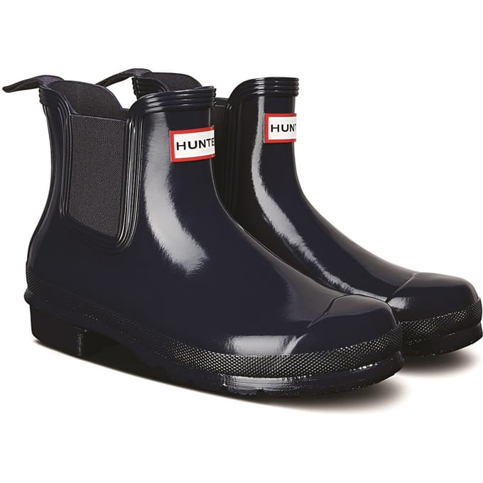 Hunter Original Chelsea Gloss Rubber Vrouwen Wellington Laarzen Navy