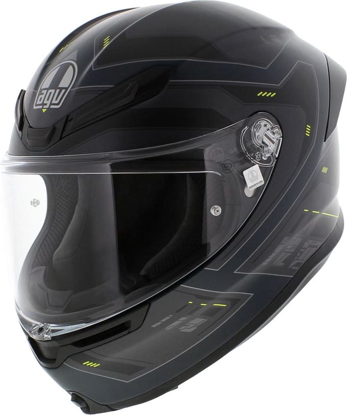 AGV K6 S E2206 Mplk Enhance Matt Grijs Geel Fluo Integraalhelm - Helm