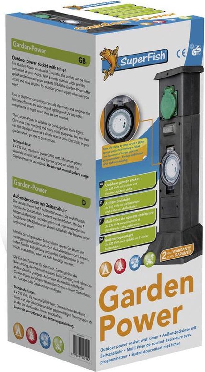 SuperFish - Superfish gardenpower stekkerdoos timer