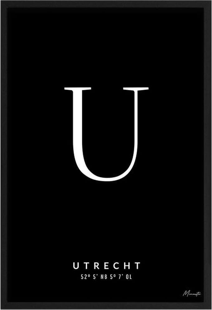 Poster Letter U Utrecht A3 - 30 x 42 cm (Exclusief Lijst)