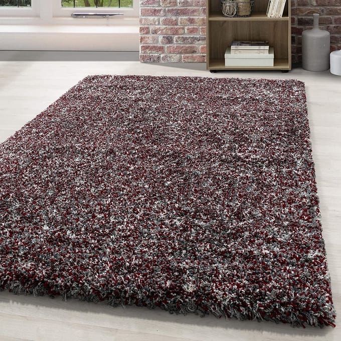 Flycarpets Lorium Vloerkleed - Rood / Grijs / Wit - Hoogpolig - 280x380 cm