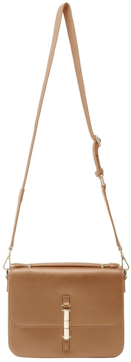 SEIDENFELT MANUFAKTUR Schoudertas Loviisa Handbag Coffee & Cream Lichtbruin