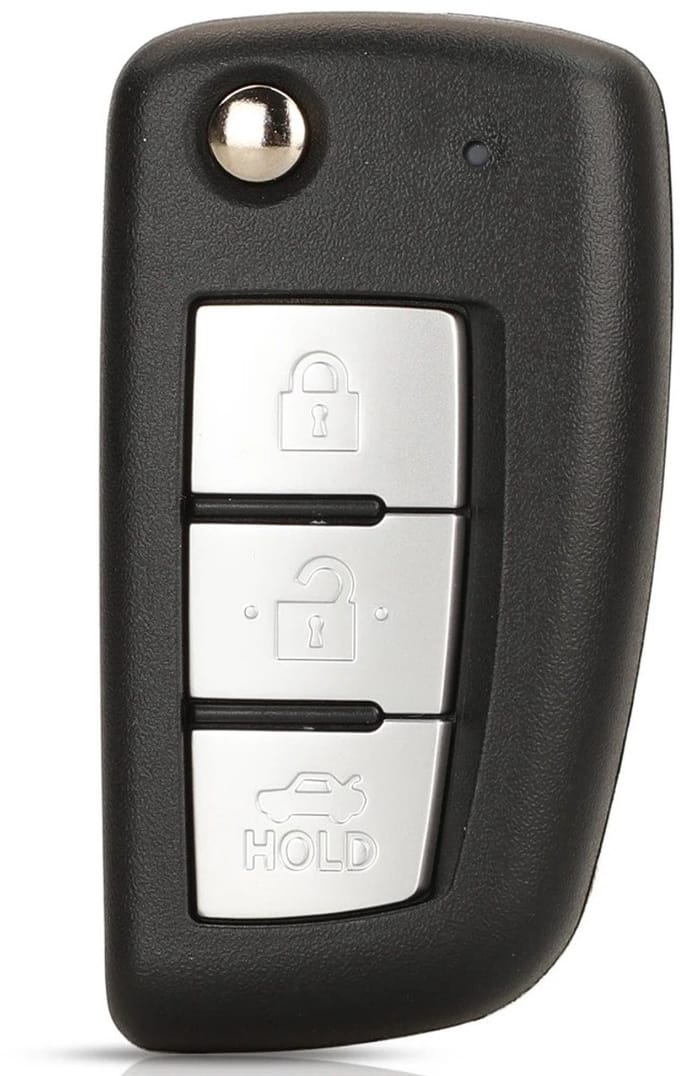 XEOD Autosleutelbehuizing - sleutelbehuizing auto - sleutel - Autosleutel / Geschikt voor: Nissan 3 knops