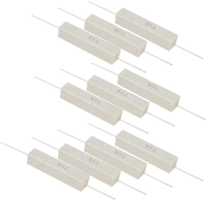 Weerstand Cement - Elektronica Component - Circuit Ontwerp - Vlamvertragend - 10W 1K Ohm - Wit