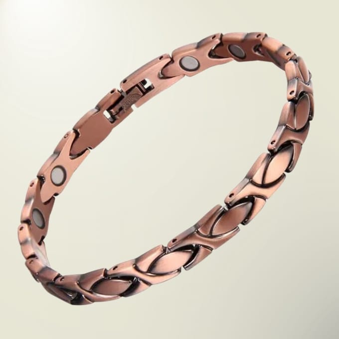 Luxe gezondheidsarmband magnetisch koper - 0,7 cm