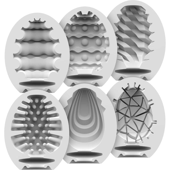 Satisfyer Masturbator Egg, verschillende structuren, hydro-actief TPE, geen glijmiddel nodig, voor eenmalig gebruik