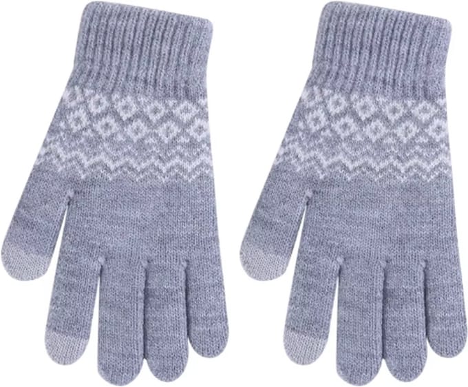 Scoby - Winterhandschoenen met Touchscreen - Warme Handschoenen - Unisex - Maat S/M - Grijs
