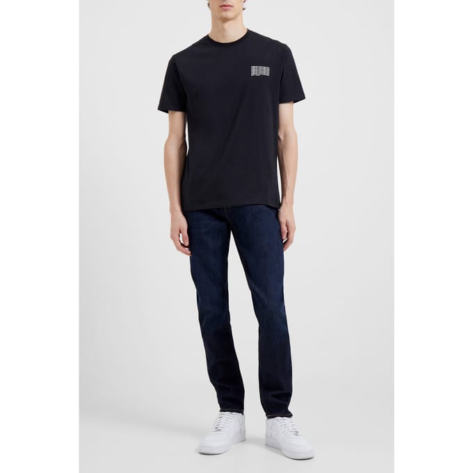 French Connection  Repeat T Shr Black Onyx Maat: S | Basic T-Shirts Outlet | Heren | Zwart