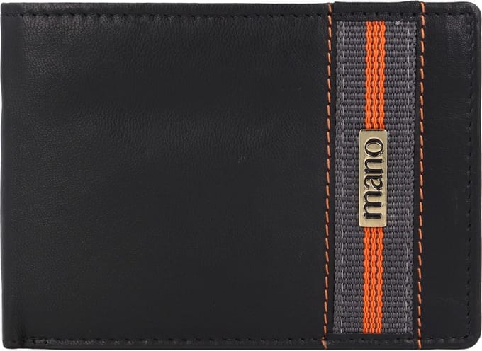 mano Don Leonardo Portemonnee RFID Leer 12 cm - Jongens - Horizontaal - schwarz