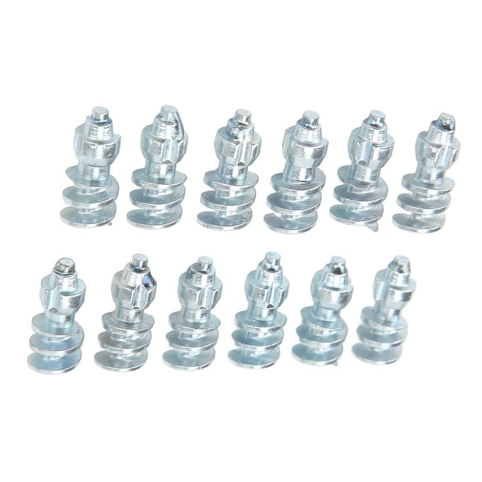 Lot de 50 clous de roue antidérapants en acier tungstène pour pneus de camion white