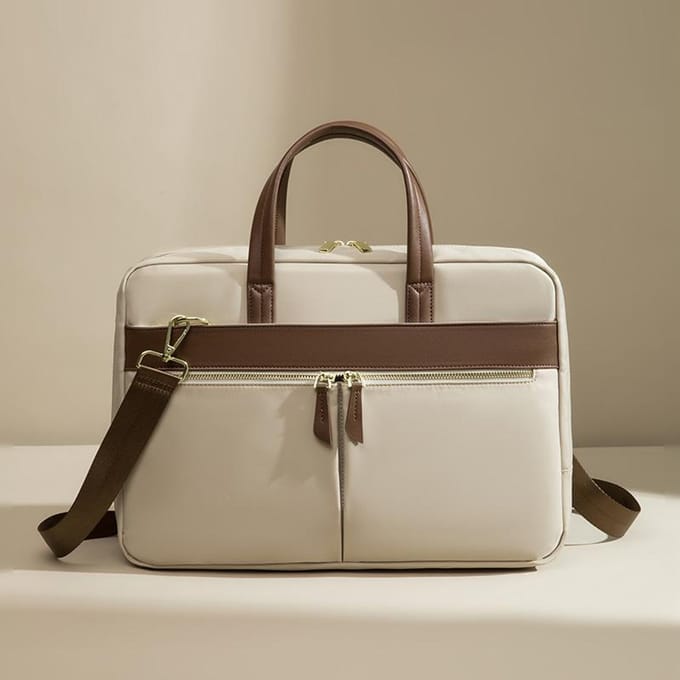 Dames Laptop Laptop Tas Binnentas Lichtgewicht Tote Bag beige