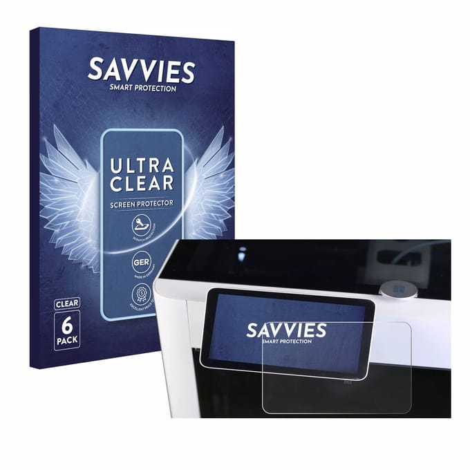 Savvies - Screenprotector voor Bambu Lab X1-Carbon 3D Printer - Folie Beschermfolie transparant 6 Stuks