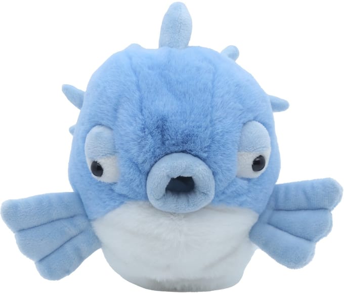 Cute since 1999 - Knuffel vis - Blauwe kogelvis speelgoed- Baby knuffel - 23cm