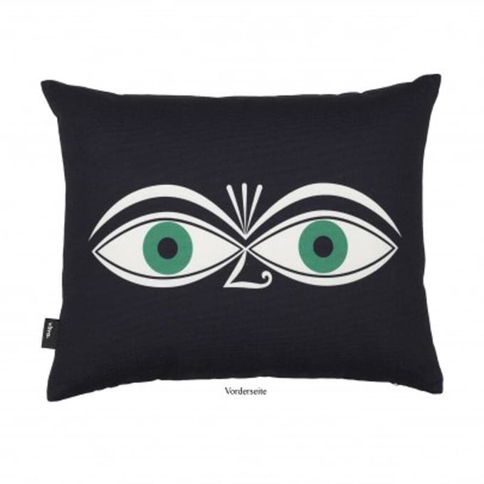 Vitra - Graphic Print Kussen Eyes - zwart