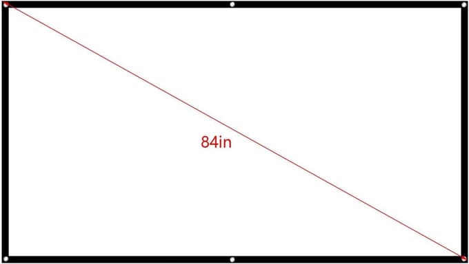 Draagbaar Projectiescherm 16:9 HD 3D/2D/1080P voor Binnen en Buiten (Verschillende Maten)