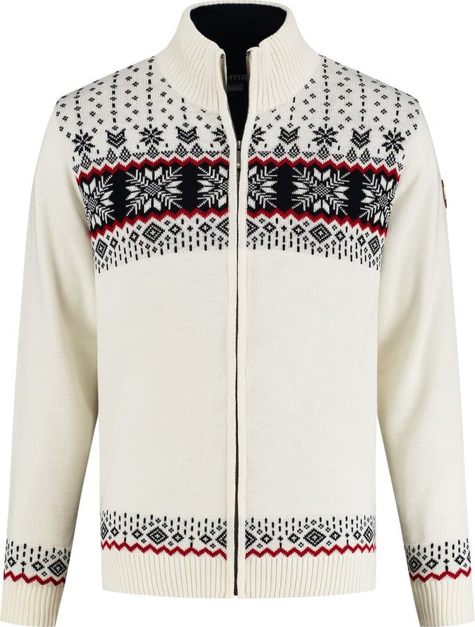 Kama Gebreid vest- Windstopper - 100% fijn gebreide merino wol - gebroken wit