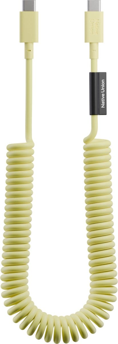 Native Union Pop Cable - Lemon - USB-C naar USB-C - 2.4M - 60W