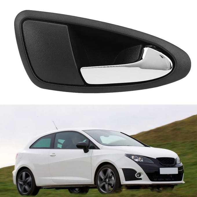 Poignée de porte intérieure avant droite pour Seat Ibiza 2009-2017 6J1837114A black