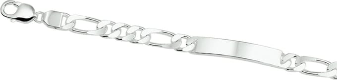 Graveerarmband Figaro Plaat 8 Mm 21 Cm