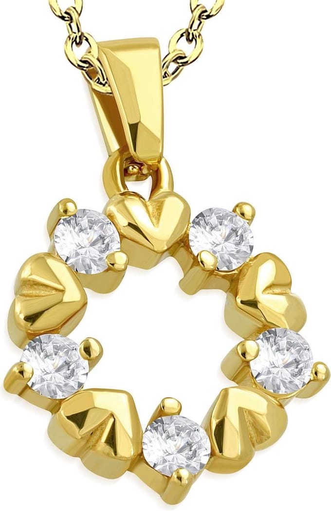 Amanto Ketting Borra - 316L Staal - Hart - 18x15mm  - 45cm