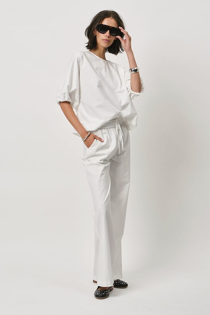 Dante6 Twinks Wide Leg Pants Optic White Größe: 44 | Ausgestellte Hosen Outlet | Damen | Weiß
