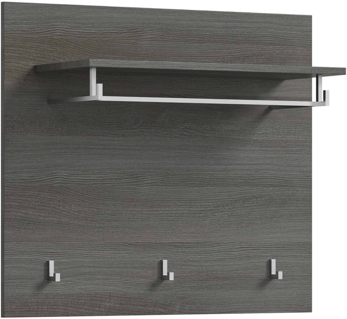 Salsa garderobepaneel wit hoogglans MDF TZ rookzilver NB - 27x80x70cm