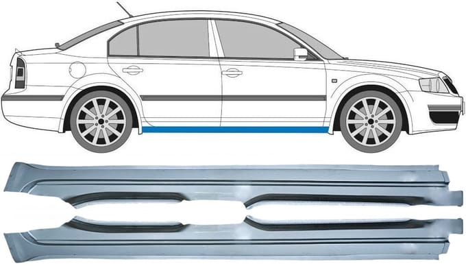 Volledige dorpel voor Skoda Superb 2002-2008 / Links + Rechts / Set