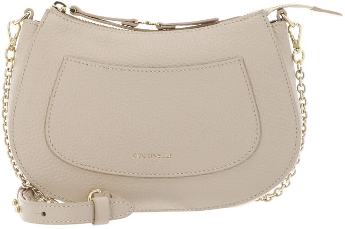 COCCINELLE Leren schoudertas C-Easy Mini Crossover Bag Sandshell beige