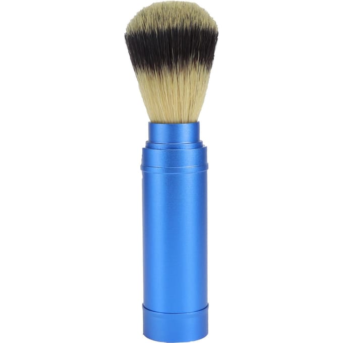Heren Draagbare Baardborstel Reizen Gezichtsreiniging Schuimende Scheerkwast Verzorgingstool blue