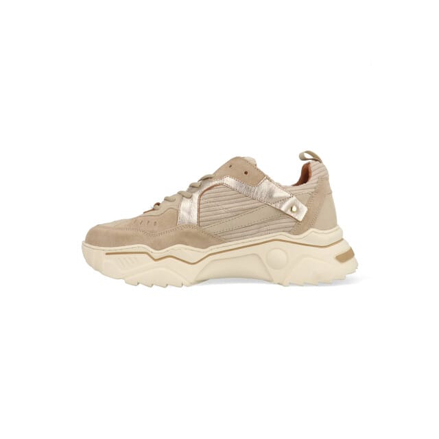 DWRS® Dames Sneakers - Beige - 80% Leer - Maat 41