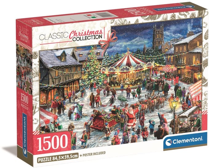 Clementoni – Puzzel – 1500 Stukjes – kerstmarkt – Puzzel Voor Volwassenen