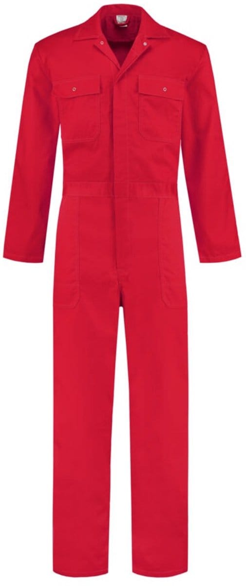 Top Rock Overal OVPK6535-007 drukknoop poly/katoen - Rood - 42