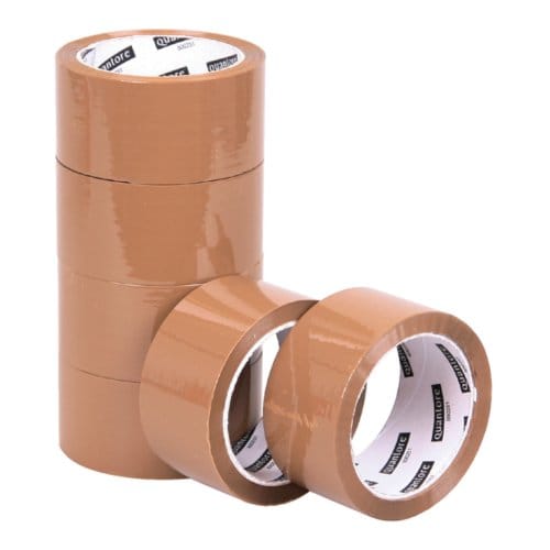 Quantore Afplaktape VERPAKKINGSTAPE QUANTORE 50MMX60M PP NO NOISE BRUIN