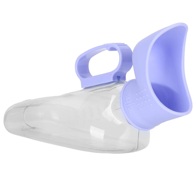 Vrouwen Draagbare Lekvrije Urinefles Ouderenzorg Autoreizen Urinaal Accessoire white