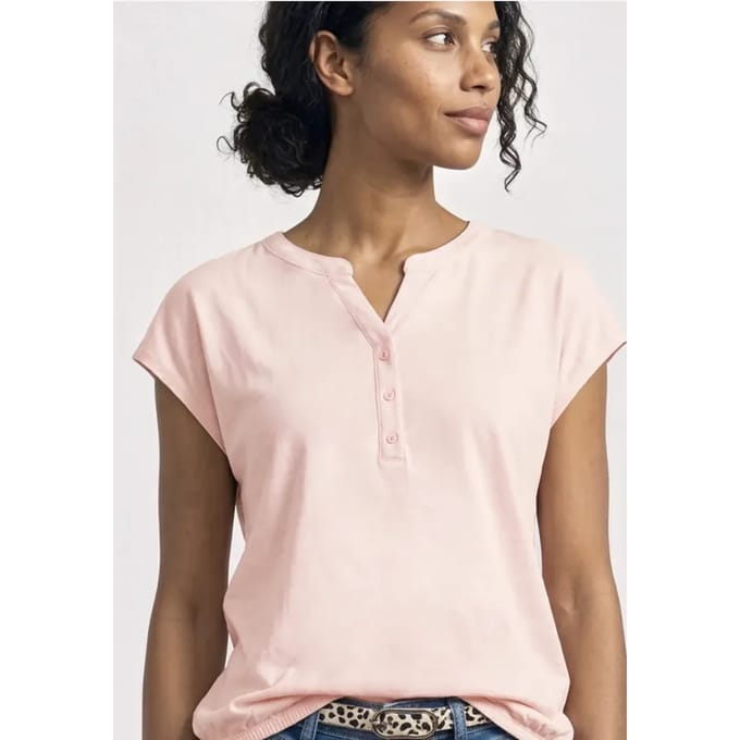 Shirt met losse schouders en gespleten hals