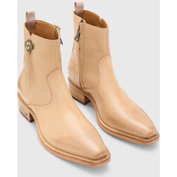 John Varvatos Walker Tassle Zip Boot Lt Khaki Taglia: 8 | Stivali Outlet | Uomo | Marrone