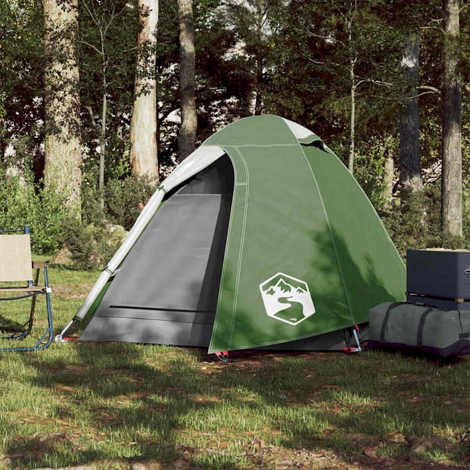 Vidaxl Tente de Camping, 2 Personnes, Dôme, Vert, Imperméable