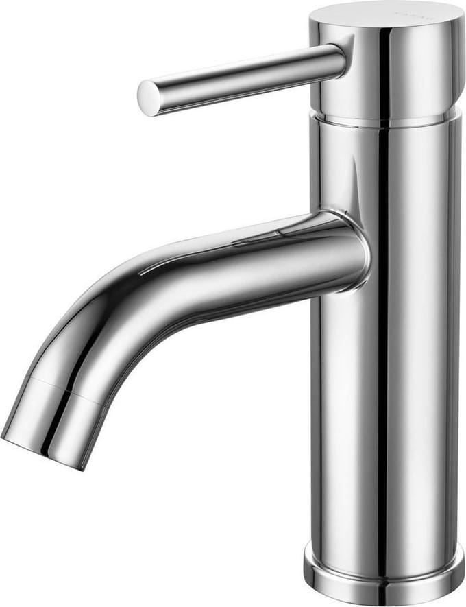 Diamond Line Rocco - Wastafelkraan Laag - Chroom - Opbouw - Rond - 1 Greeps