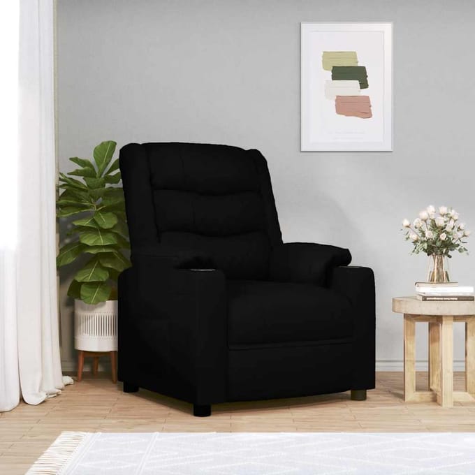 vidaXL - Massagestoel - elektrisch - kunstleer - zwart