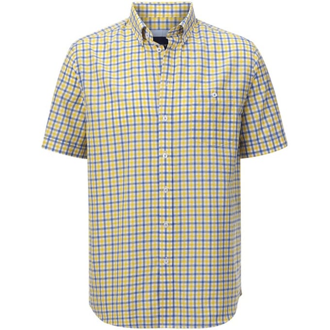 Babista herren Overhemd Met Korte Mouwen - 45/46 - geel - Plus Size