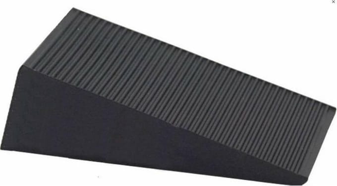 2x RVS deurstopper rond incl gratis deurwig - 4,5 x 11 cm - 1 kg - deurstop
