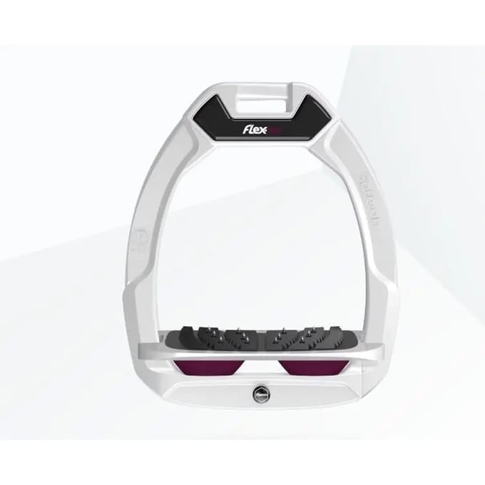 Veiligheidsspanners Paardrijden Incliné Ultra Grip Wit/Grijs/Paars Flex-On Safe-On