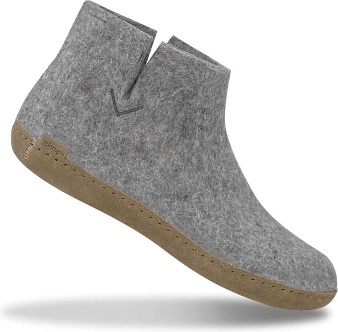 Glerups Laars met leren zool-Grijs-37