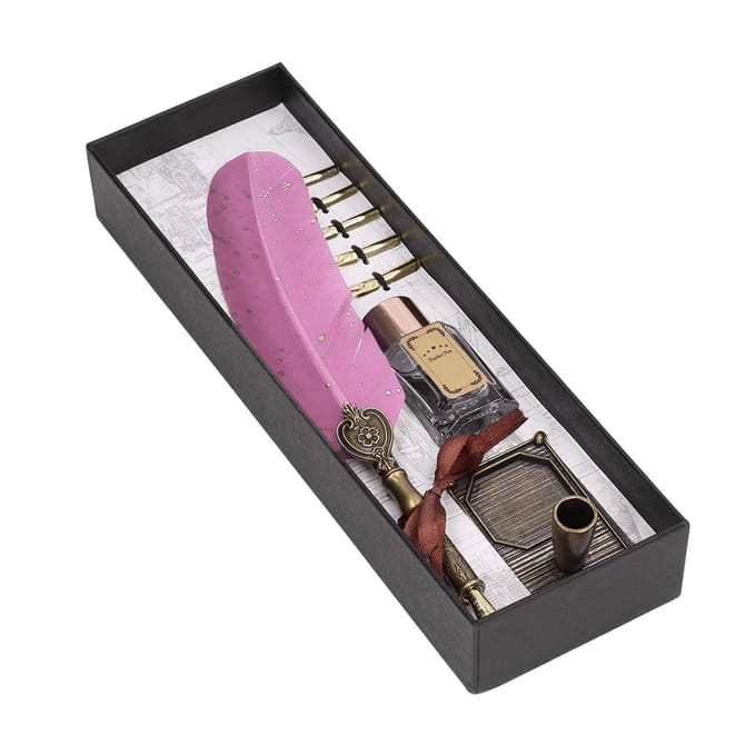 Kalligrafiepen Retro Elegant Duurzaam Draagbaar Handig Praktisch Aantrekkelijk Decoratief Schrijven roze