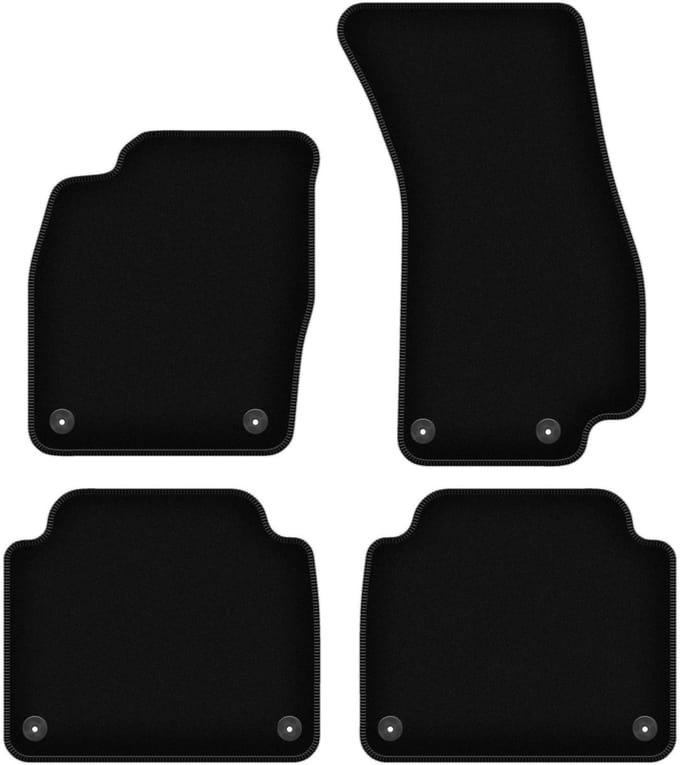 BASIC zwarte veloursmatten voor: Audi A8 D5 4N sedan (2017-)