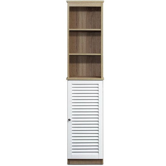 Hoge Kast - Wit Eiken - 6 Vakken - Deur met Magneetsluiting - Opbergkast 170cm