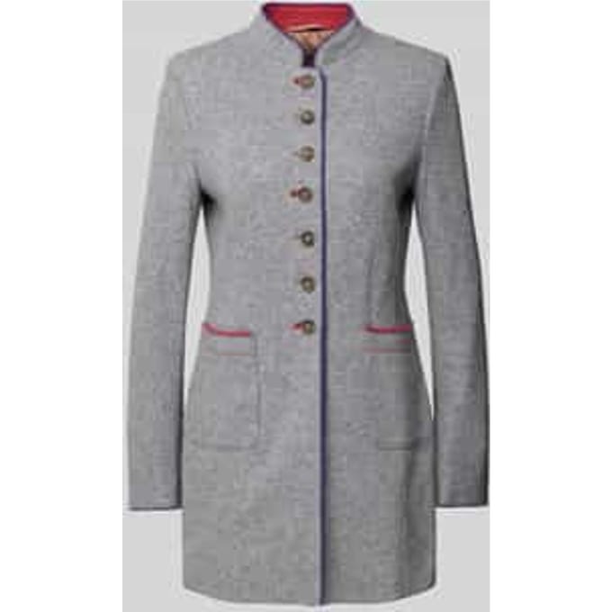 Regular fit lange blazer van wolmix